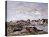 Trouville: View Toward Deauville on Market Day; Trouville: Vue Prise De Deauville, Un Jour De…-Eugène Boudin-Stretched Canvas