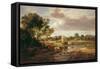 Trowse Meadows, Near Norwich, 1828-George Vincent-Framed Stretched Canvas