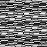 Seamless Geometric Pattern In Op Art Design-troyka-Stretched Canvas