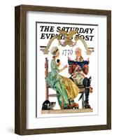 "Truce," Saturday Evening Post Cover, July 4, 1931-Joseph Christian Leyendecker-Framed Giclee Print