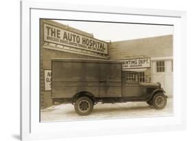 Truck at the Auto Hospital-null-Framed Art Print