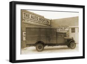 Truck at the Auto Hospital-null-Framed Art Print