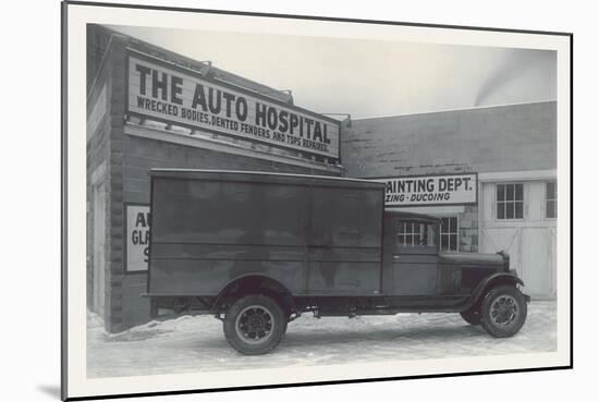 Truck at the Auto Hospital-null-Mounted Art Print