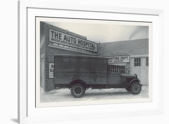 Truck at the Auto Hospital-null-Framed Art Print