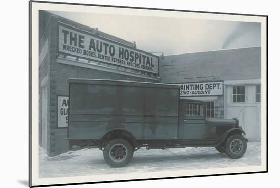 Truck at the Auto Hospital-null-Mounted Art Print