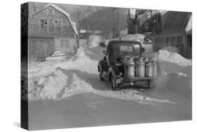 Truck delivering Milk, Woodstock, Vermont, 1939-Marion Post Wolcott-Stretched Canvas