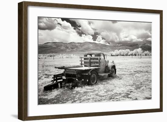 Truck in Field-George Johnson-Framed Photographic Print