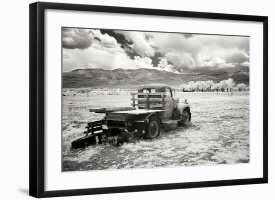 Truck in Field-George Johnson-Framed Photographic Print