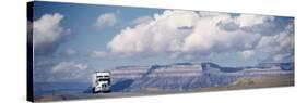 Truck on the Road, Interstate 70, Green River, Utah, USA-null-Stretched Canvas