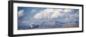 Truck on the Road, Interstate 70, Green River, Utah, USA-null-Framed Photographic Print