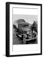 Truck Parked by Tent in Fsa Site-Dorothea Lange-Framed Art Print