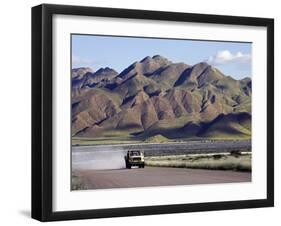 Truck Passing Through the Naukluft Mountains Near Solitaire, Namibia-Julian Love-Framed Photographic Print