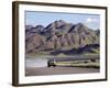 Truck Passing Through the Naukluft Mountains Near Solitaire, Namibia-Julian Love-Framed Photographic Print