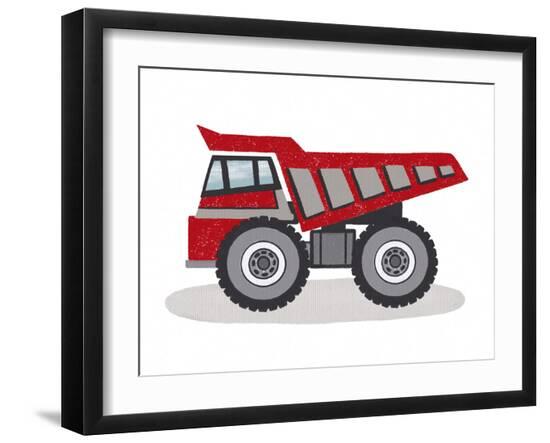 Truck Red-Lisa Nohren-Framed Art Print
