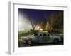 Truck Remnants in Front of a House Still Smoldering from a Grass Fire in a Small Town in Texas-null-Framed Photographic Print