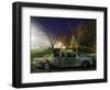 Truck Remnants in Front of a House Still Smoldering from a Grass Fire in a Small Town in Texas-null-Framed Photographic Print