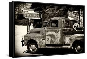 Truck - Route 66 - Gas Station - Arizona - United States-Philippe Hugonnard-Framed Stretched Canvas