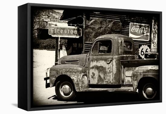 Truck - Route 66 - Gas Station - Arizona - United States-Philippe Hugonnard-Framed Stretched Canvas