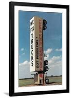 Truck Standing Vertically-null-Framed Art Print