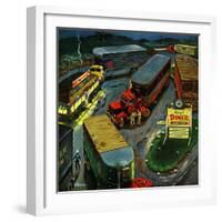 "Truck Stop Diner", October 10, 1953-Ben Kimberly Prins-Framed Giclee Print