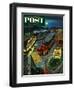 "Truck Stop Diner" Saturday Evening Post Cover, October 10, 1953-Ben Kimberly Prins-Framed Giclee Print