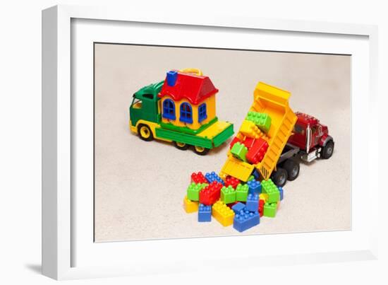 Truck Toys-yocamon-Framed Art Print