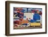 Truck Transport Container to a Warehouse near the Sea-soleg_1974-Framed Photographic Print
