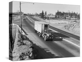 Truck Transporting Delivery to Safeway-Ray Krantz-Stretched Canvas