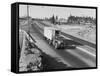 Truck Transporting Delivery to Safeway-Ray Krantz-Framed Stretched Canvas