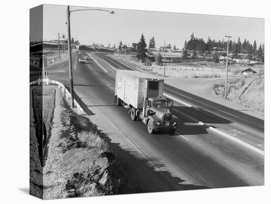 Truck Transporting Delivery to Safeway-Ray Krantz-Stretched Canvas