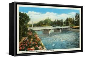 Truckee River, Reno, Nevada-null-Framed Stretched Canvas