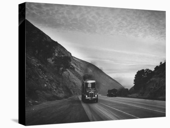 Trucking over Grapeline from L. A. and San Francisco-Peter Stackpole-Stretched Canvas