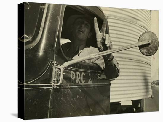 Trucking Story-Carl Mydans-Stretched Canvas