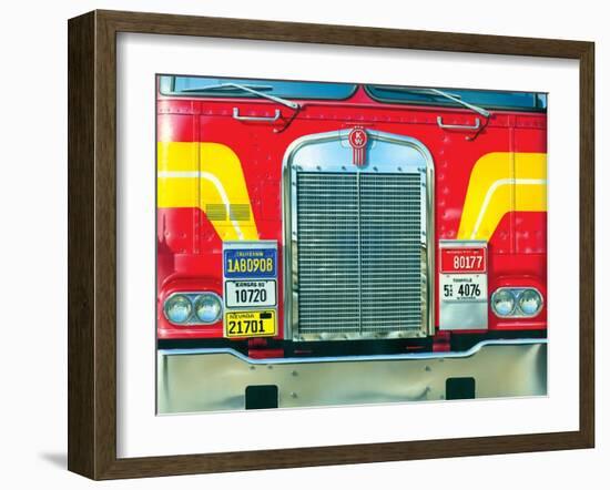 Trucking-Brian James-Framed Art Print