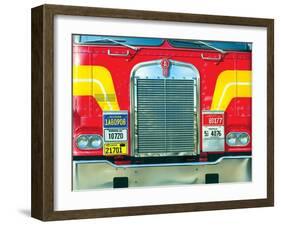 Trucking-Brian James-Framed Art Print