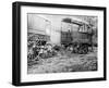 Trucks Abandoned on Street Curb-Riis-Framed Photographic Print