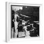 Trucks Clog Roadway in Front of Street-Level Entrances to Long Row of Hudson River Piers on West St-Andreas Feininger-Framed Photographic Print