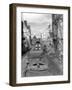 Trucks Driving Through the Ruined Town of Falaise-null-Framed Photographic Print
