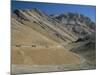 Trucks on the Lachalang Pass, Zanskar People on Horse Trail, Ladakh, India-Tony Waltham-Mounted Photographic Print