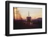 Trucks Towing the Shuttle Columbia-Bob Flora-Framed Photographic Print