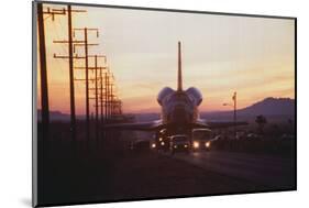 Trucks Towing the Shuttle Columbia-Bob Flora-Mounted Photographic Print