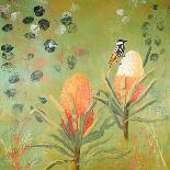 Wattlebird Hovering In My Garden-Trudy Rice-Art Print
