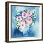 True Blue Bouquet-Esther Bley-Framed Art Print