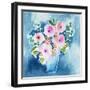 True Blue Bouquet-Esther Bley-Framed Art Print