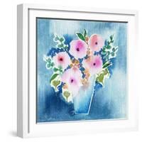 True Blue Bouquet-Esther Bley-Framed Art Print