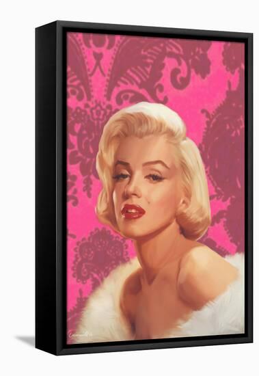 True Blue Marilyn in Pink-Chris Consani-Framed Stretched Canvas