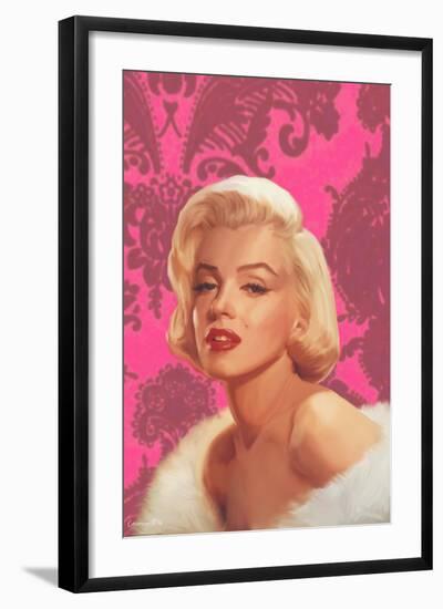 True Blue Marilyn in Pink-Chris Consani-Framed Art Print