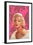 True Blue Marilyn in Pink-Chris Consani-Framed Art Print