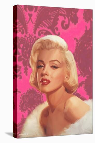 True Blue Marilyn in Pink-Chris Consani-Stretched Canvas