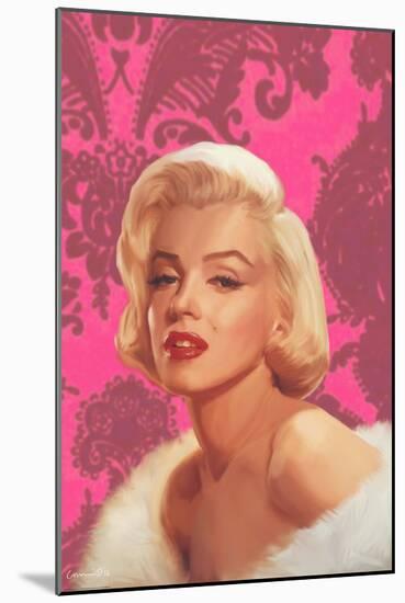 True Blue Marilyn in Pink-Chris Consani-Mounted Art Print